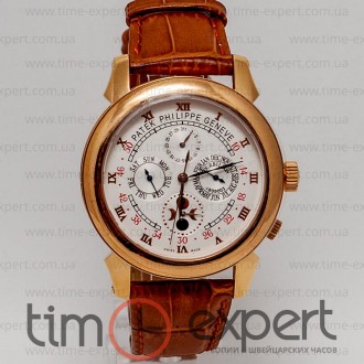 Patek Philippe Sky Moon Tourbillon Gold-Brown-Write