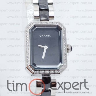Chanel Ceramica Diamond Silver-Black