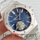 Audemars Piguet (37mm) Bracelet Royal Oak Silver-Blue 3120