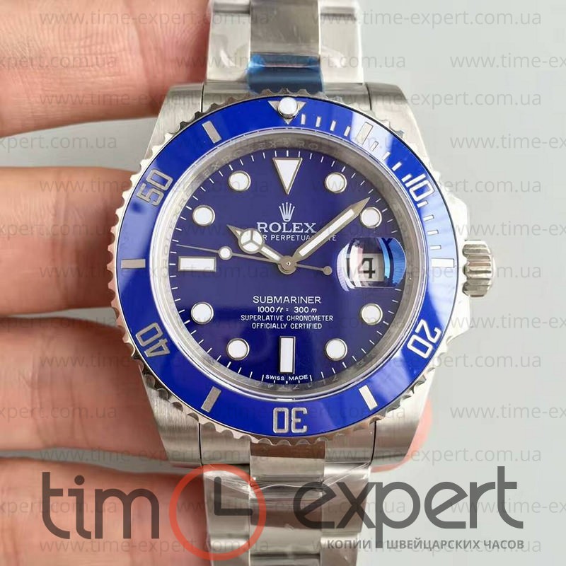 Точная копия ролек субмаринер Rolex Submariner Date Blue Ref
