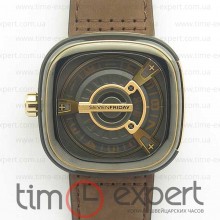 SevenFriday M2/02 1:1 Best Edition Black Dial on Brown Leather