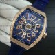 Franck Muller Vanguard Full Diamonds Gold-Blue