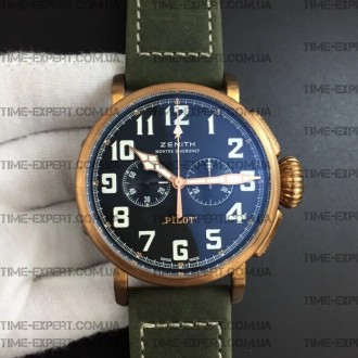 Zenith Pilot Type 20 Extra Special 45mm Bronze Сase on Green Nubuck Strap