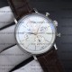 Iwc  42mm Portofino Chronograph White Dial Markers on Brown Leather Strap